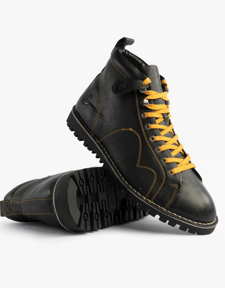 1961 MOD Mens Leather Boots Black