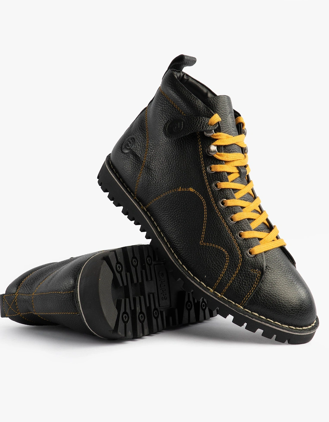 1961 MOD Mens Leather Boots Black