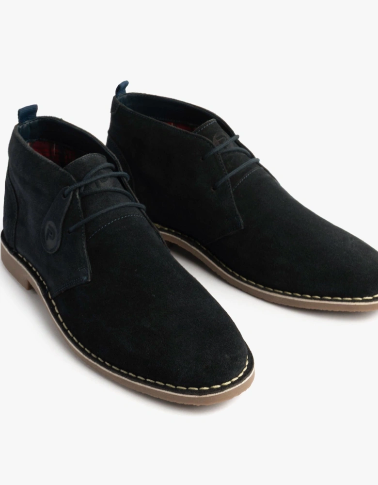 VESPA Unisex Desert Boots Navy