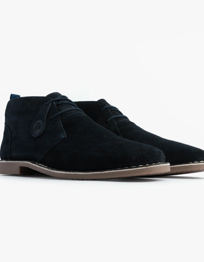 VESPA Unisex Desert Boots Navy