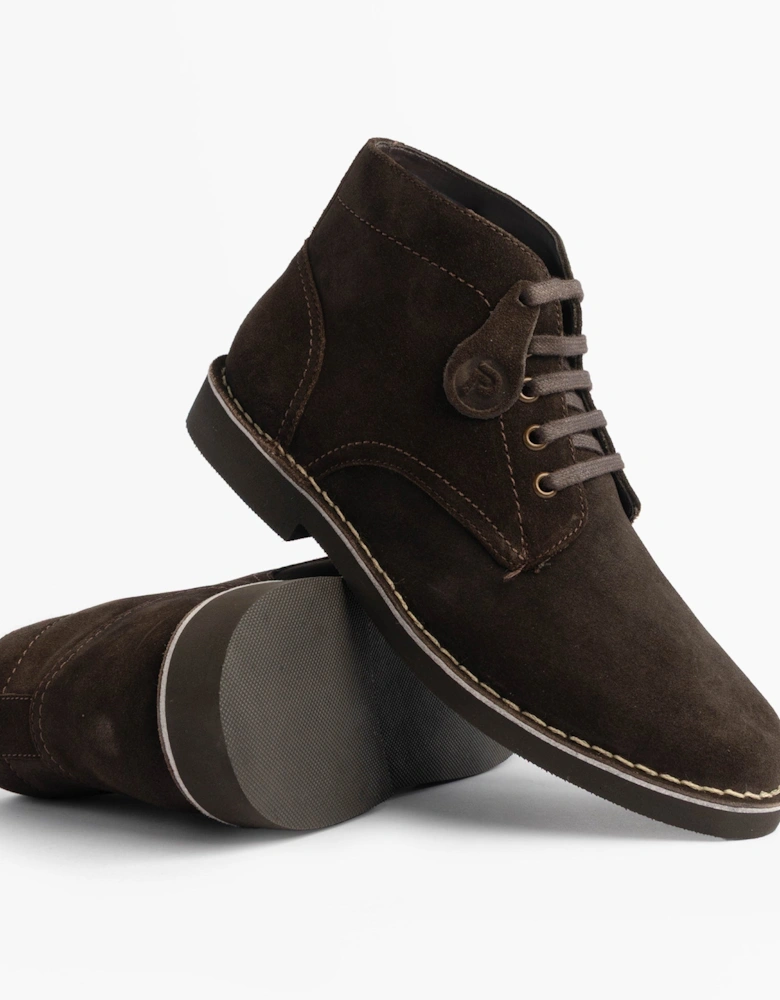 RANGER Mens Desert Boots Dark Brown