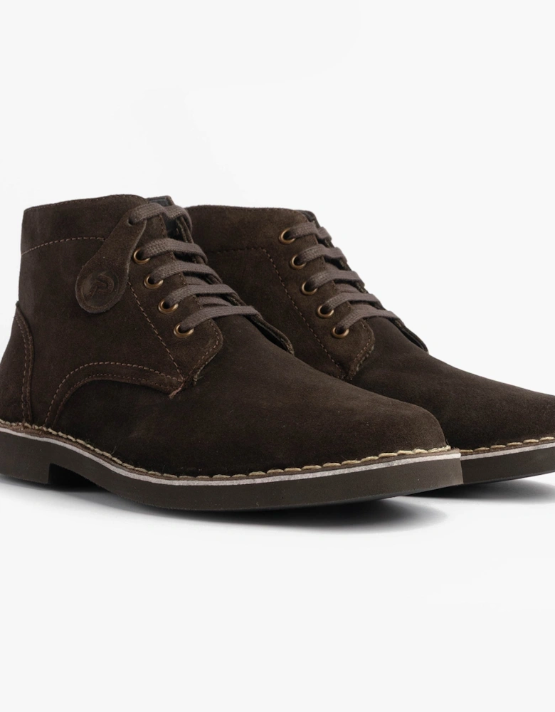 RANGER Mens Desert Boots Dark Brown