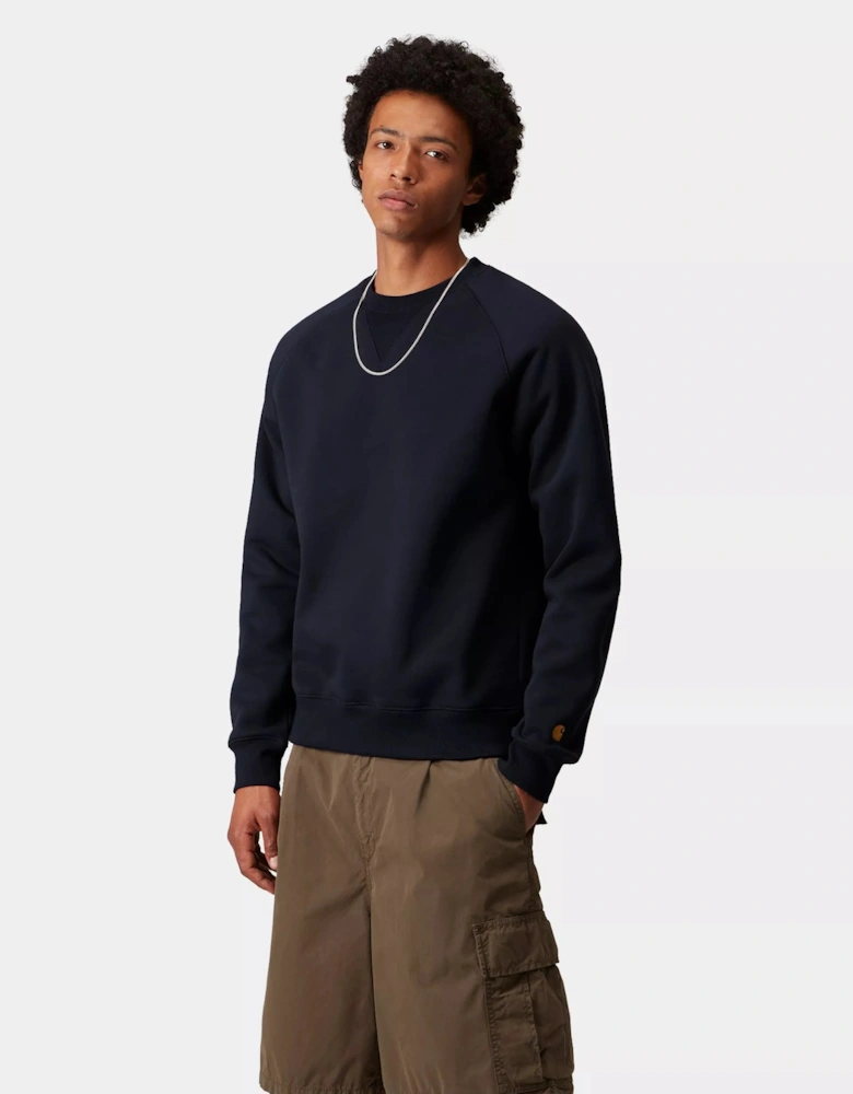 Carhartt CARHARTT CHASE SWEATSHIRT DARK NAVY/GOLD