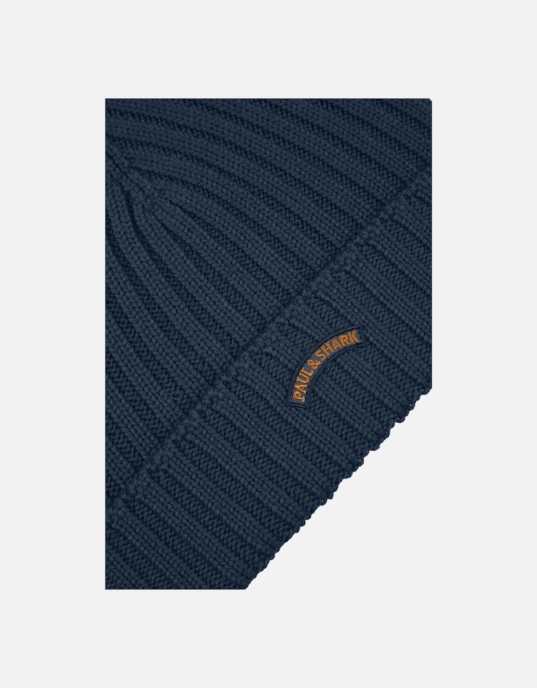 Wool Beanie 635 Dark Denim