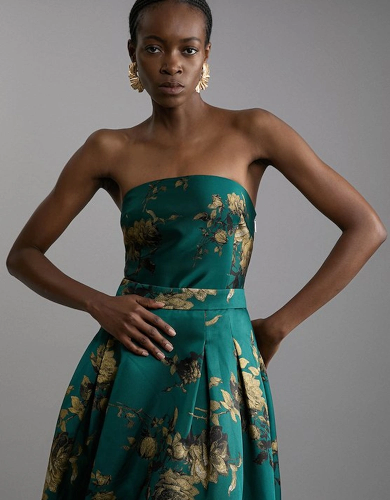 Tall Floral Print Woven Corset Top