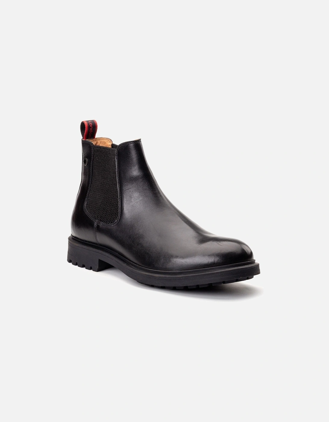 London Roebuck Leather Men's Black Boots, 2 of 1