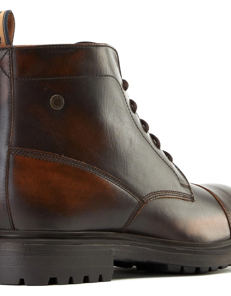 London Boulton Leather Men's Brown Ankle Boots