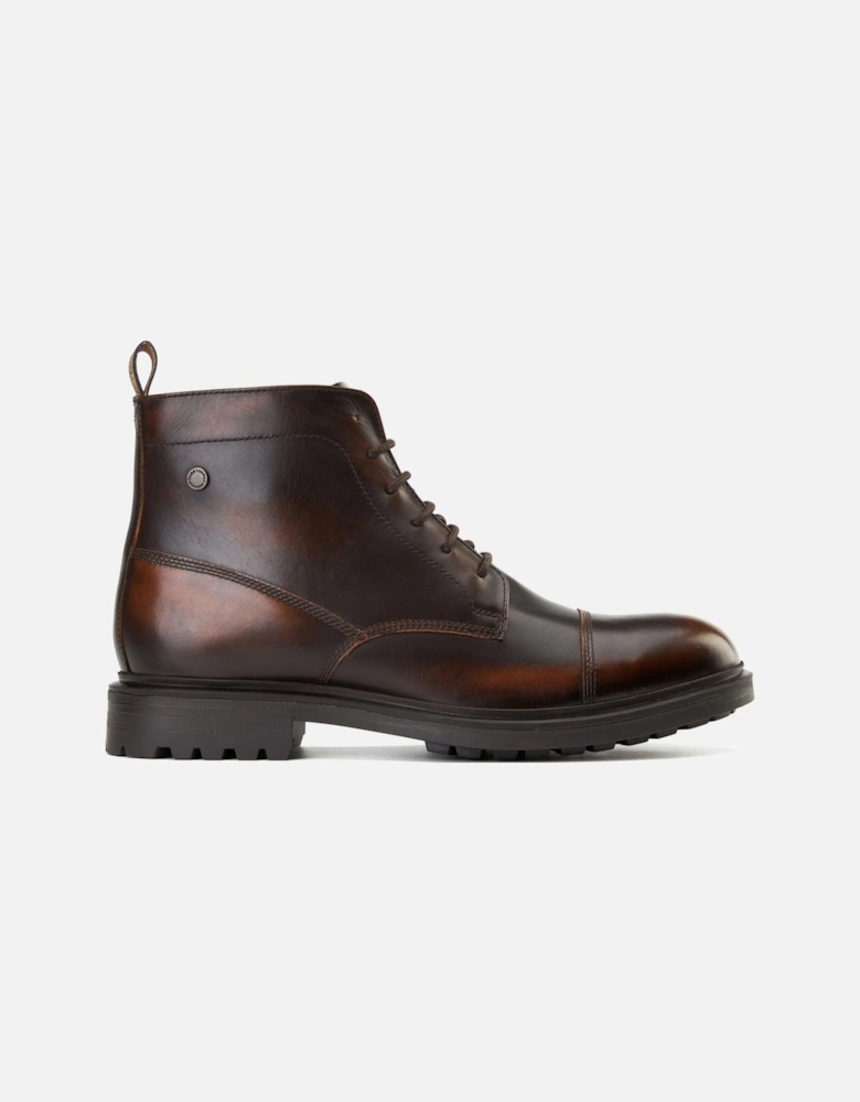 London Boulton Leather Men's Brown Ankle Boots