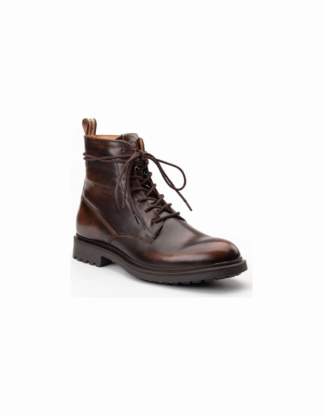 London Brunel Leather Men's Brown Ankle Boots, 2 of 1