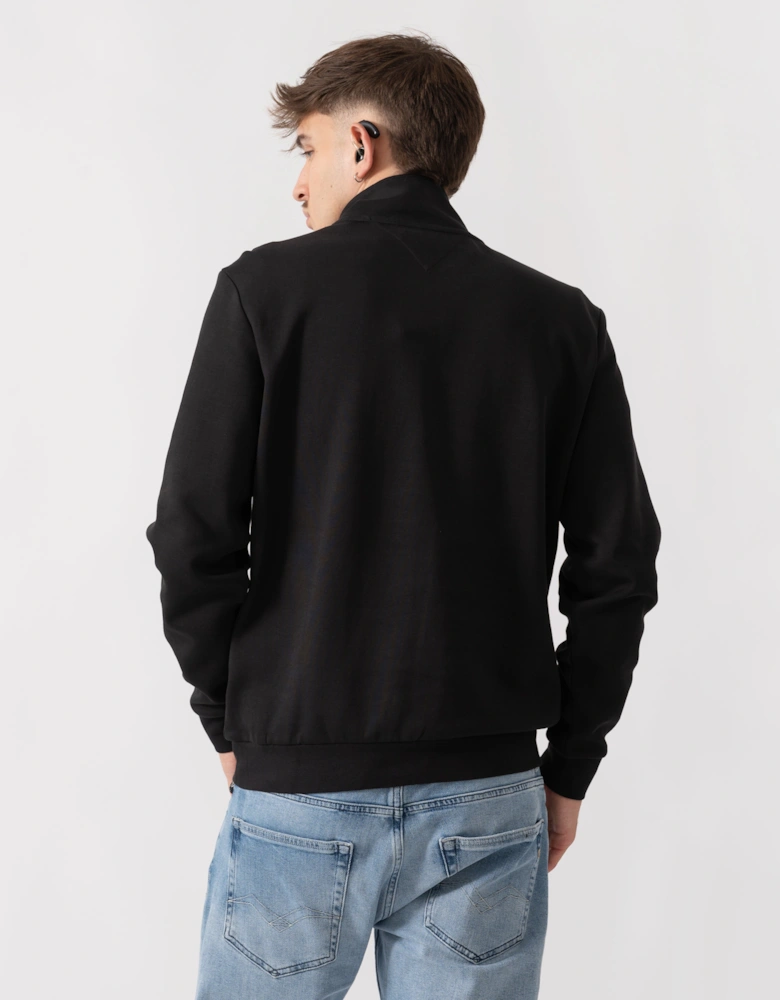 Essential Intechno Mens Half Zip Sweatshirt - Black