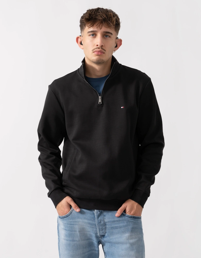 Essential Intechno Mens Half Zip Sweatshirt - Black