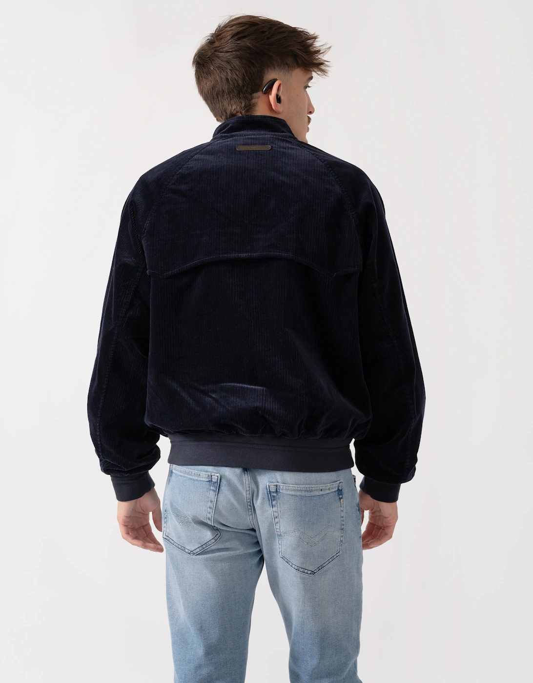 Mens Cord Harrington Jacket - 433 Evening Blue