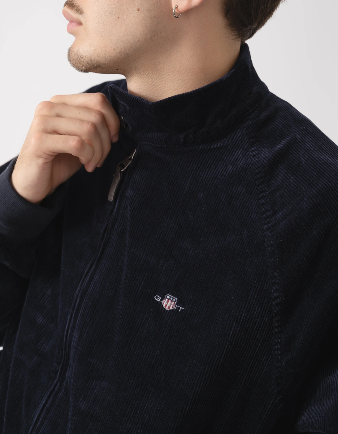 Mens Cord Harrington Jacket - 433 Evening Blue