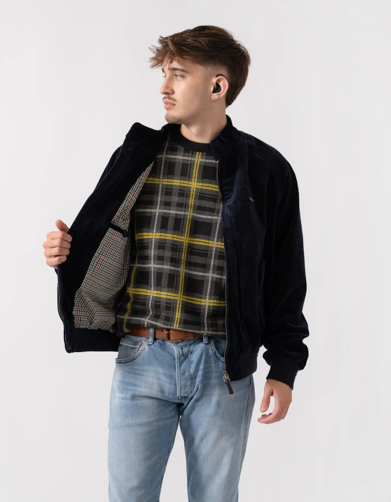 Mens Cord Harrington Jacket - 433 Evening Blue