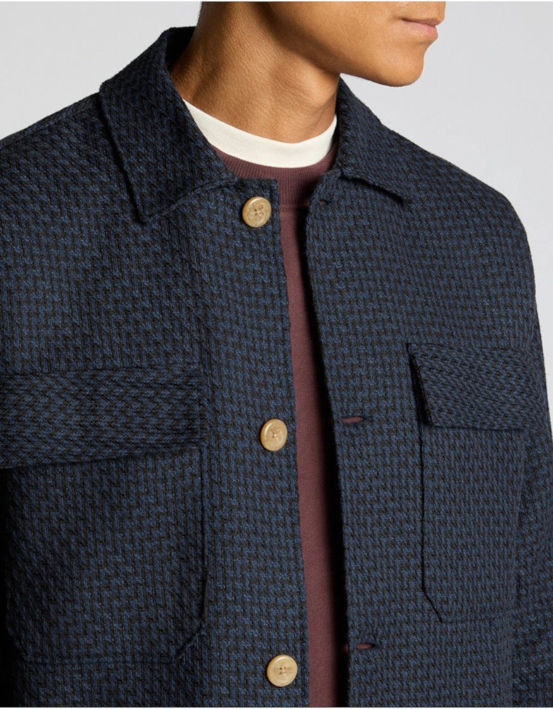 Textured Overshirt 78 Navy