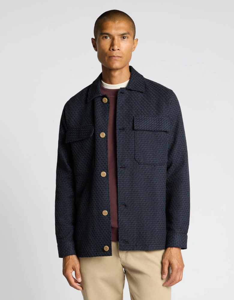 Textured Overshirt 78 Navy