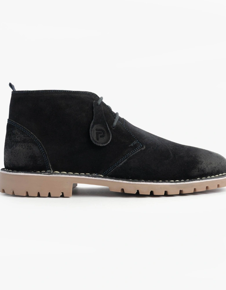 COOPER Mens Desert Boots Navy