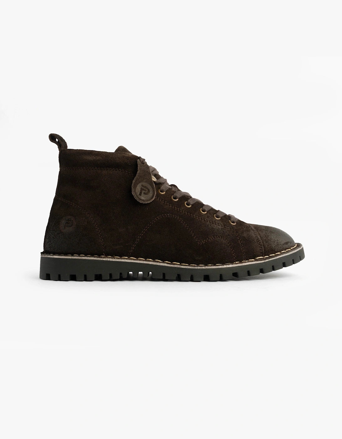 Men's Popps 1961 MOD Mens Suede Monkey Boots Brown - Size: 6