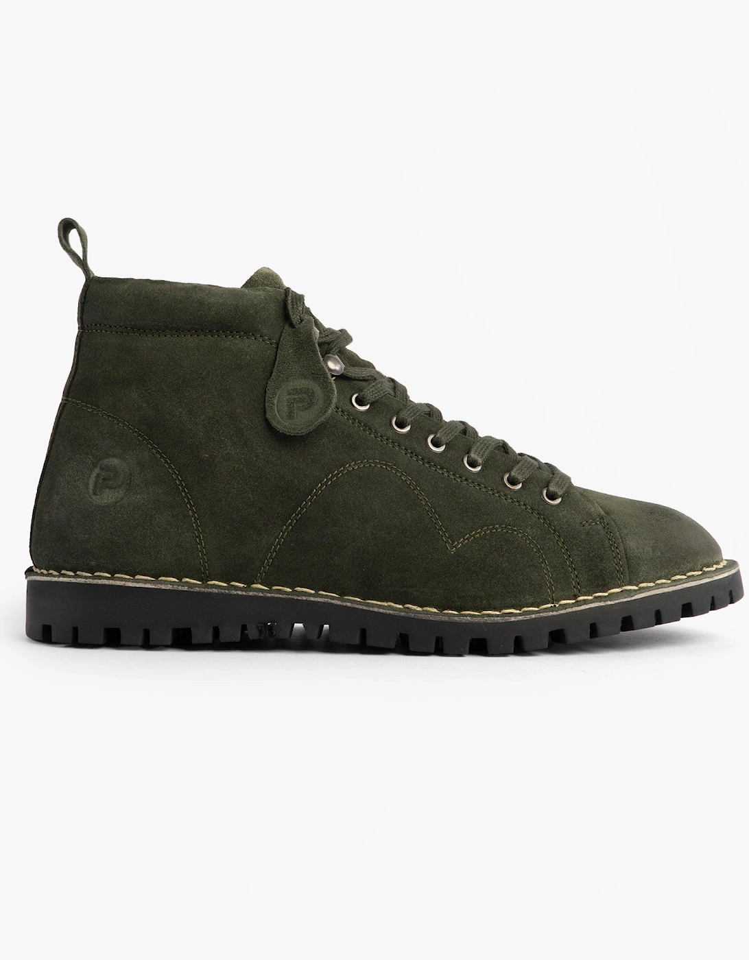 1961 MOD Mens Suede Boots Green, 8 of 7