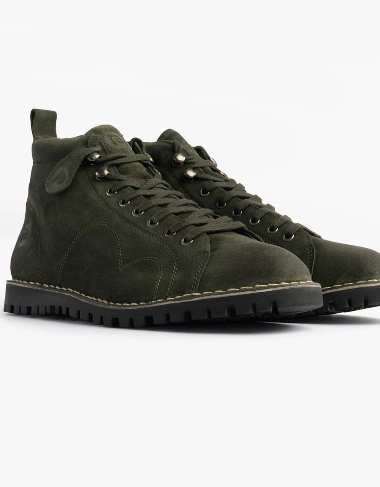 1961 MOD Mens Suede Boots Green