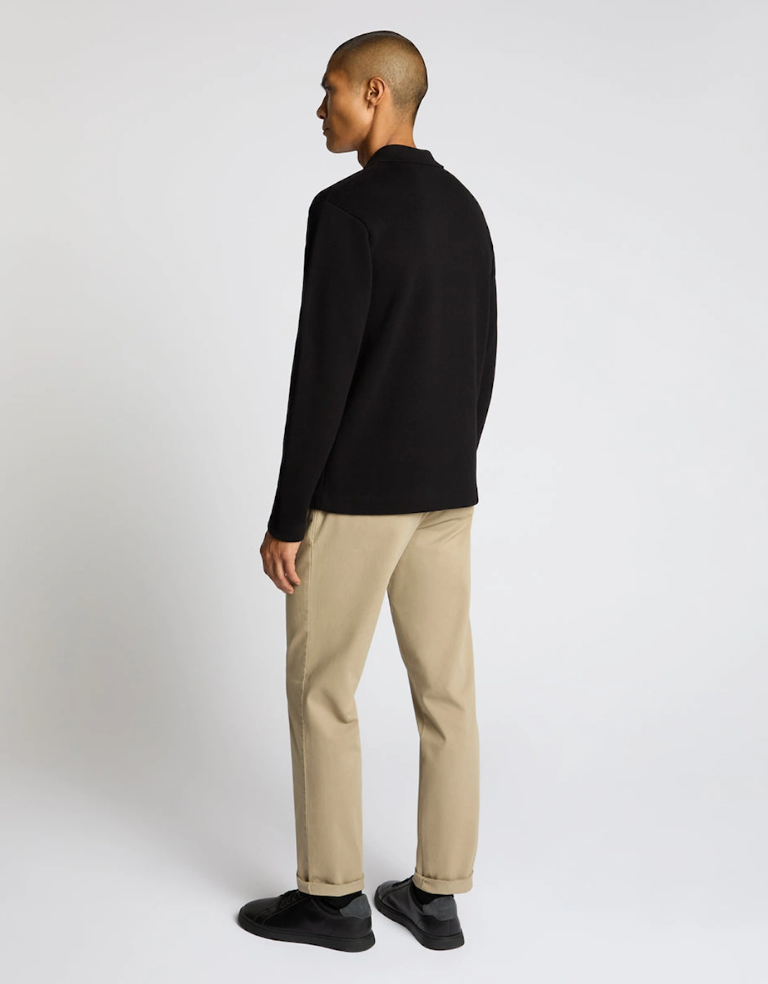 Button Through Polo Cardigan 00 Black