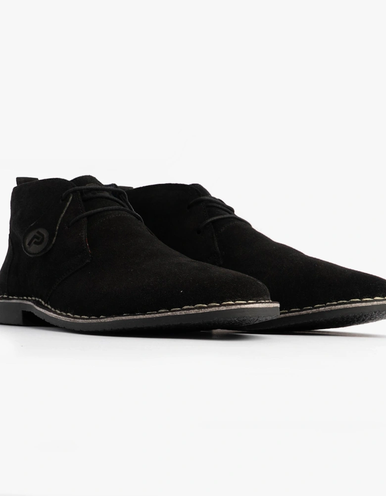 VESPA Unisex Desert Boots Black