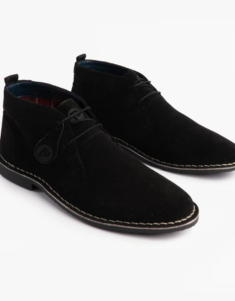 VESPA Unisex Desert Boots Black