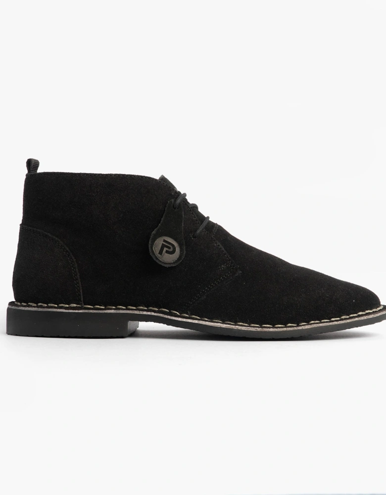 VESPA Unisex Desert Boots Black