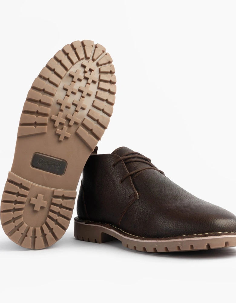 COOPER Mens Desert Boots Dark Brown