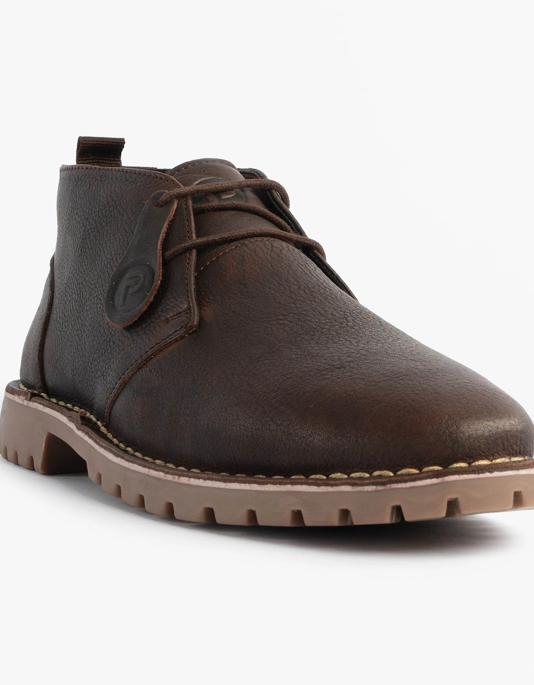 COOPER Mens Desert Boots Dark Brown