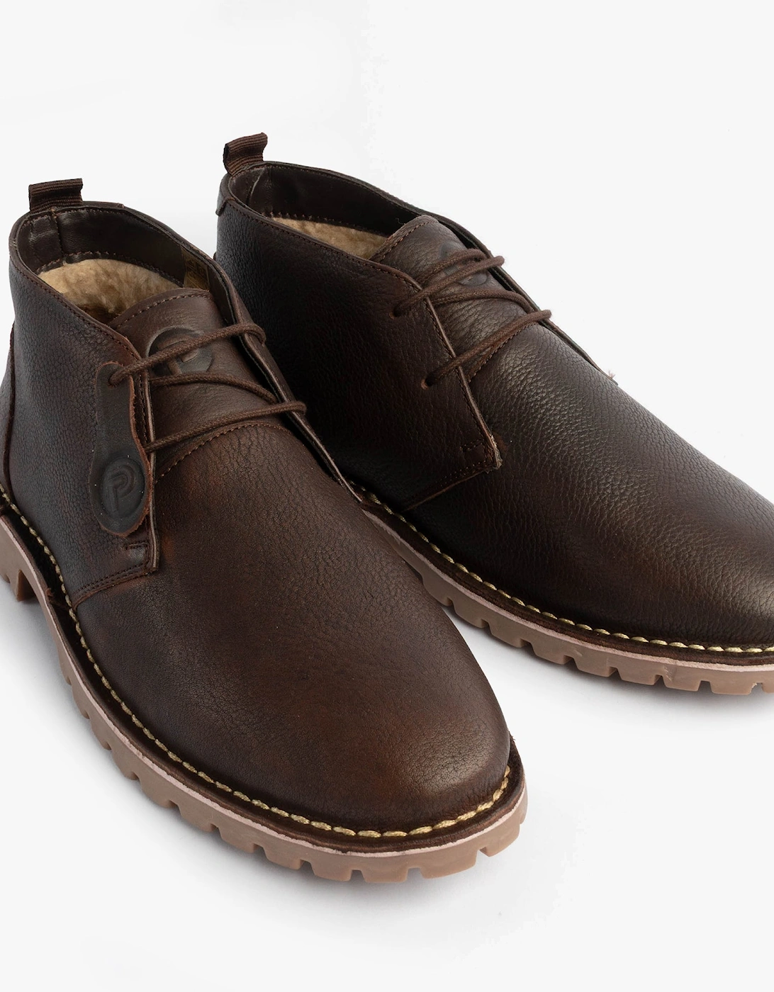 COOPER Mens Desert Boots Dark Brown
