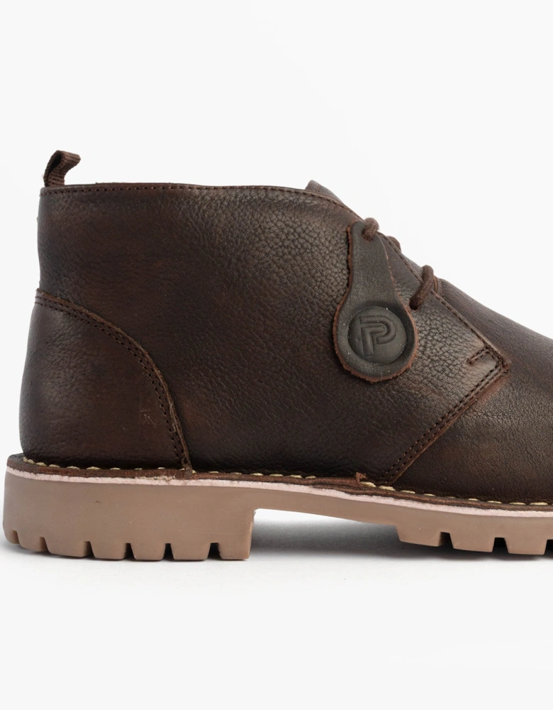 COOPER Mens Desert Boots Dark Brown