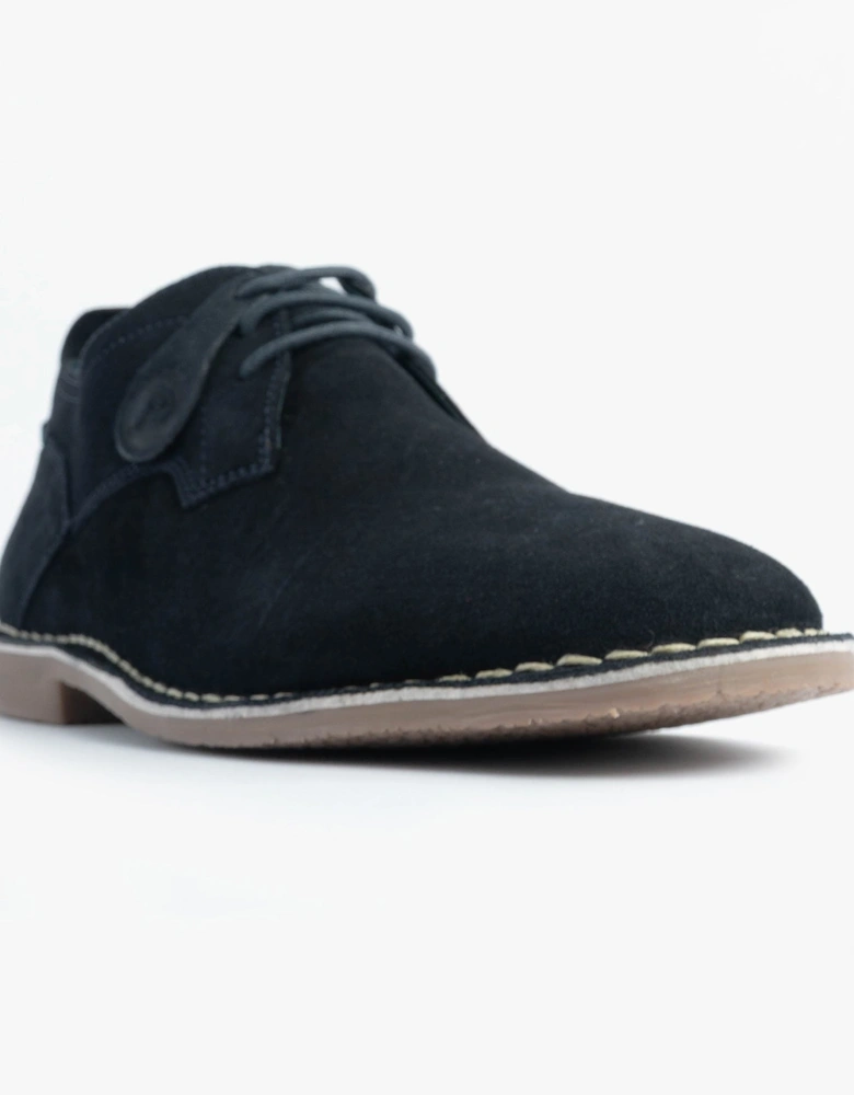 JONAS Mens Suede Desert Shoes Navy