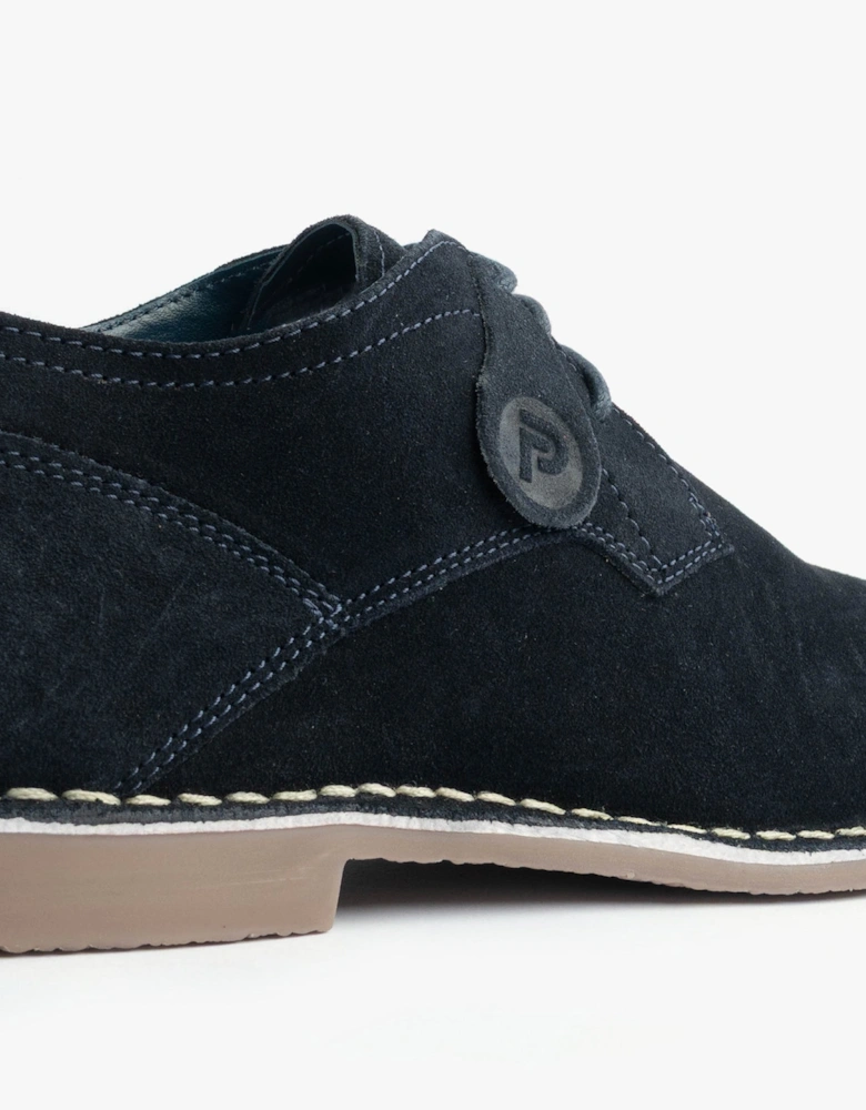 JONAS Mens Suede Desert Shoes Navy