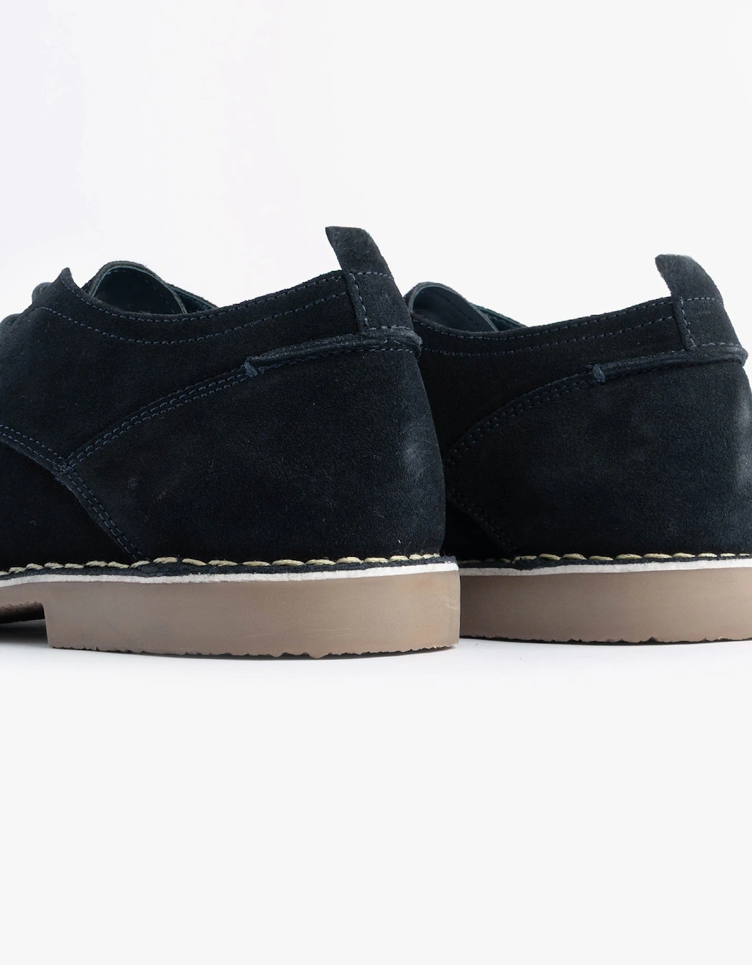JONAS Mens Suede Desert Shoes Navy