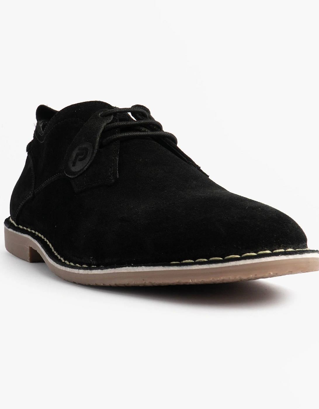 JONAS Mens Suede Desert Shoes Black