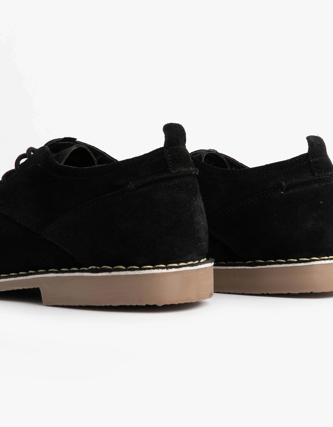 JONAS Mens Suede Desert Shoes Black