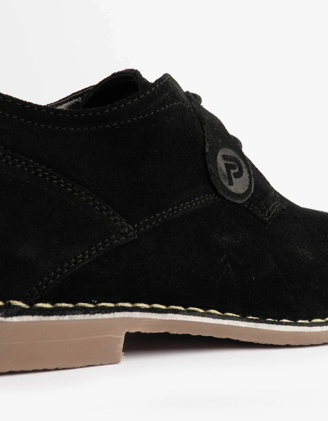 JONAS Mens Suede Desert Shoes Black