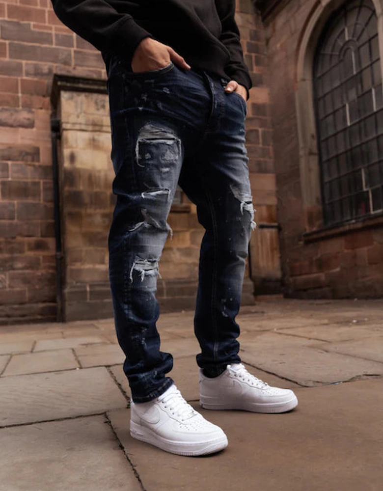 Genova Ripped Jean - Blue