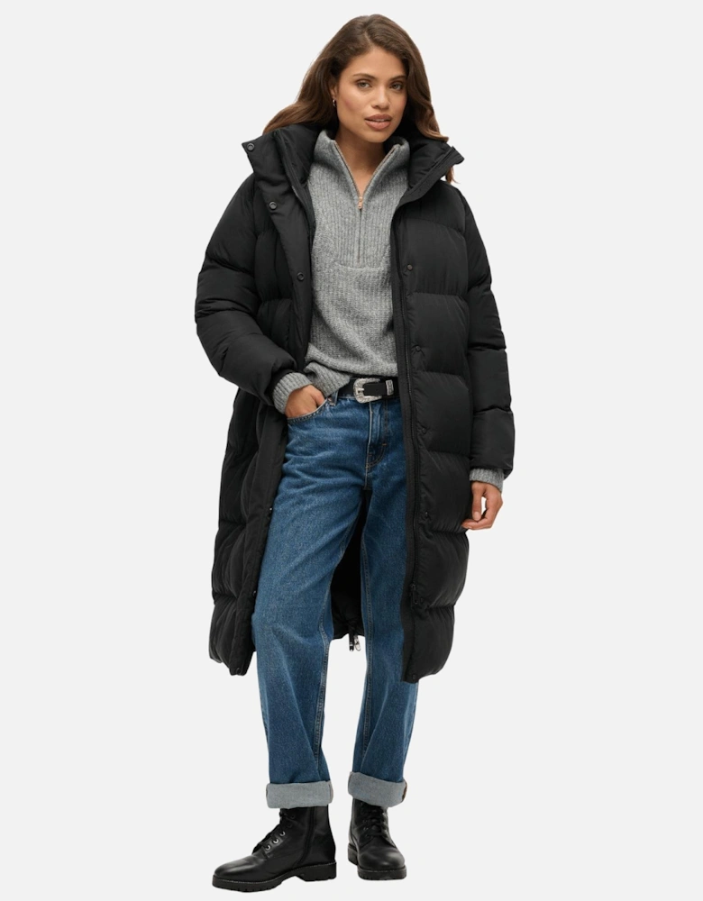 Womens Longline Hooded Padded Jacket