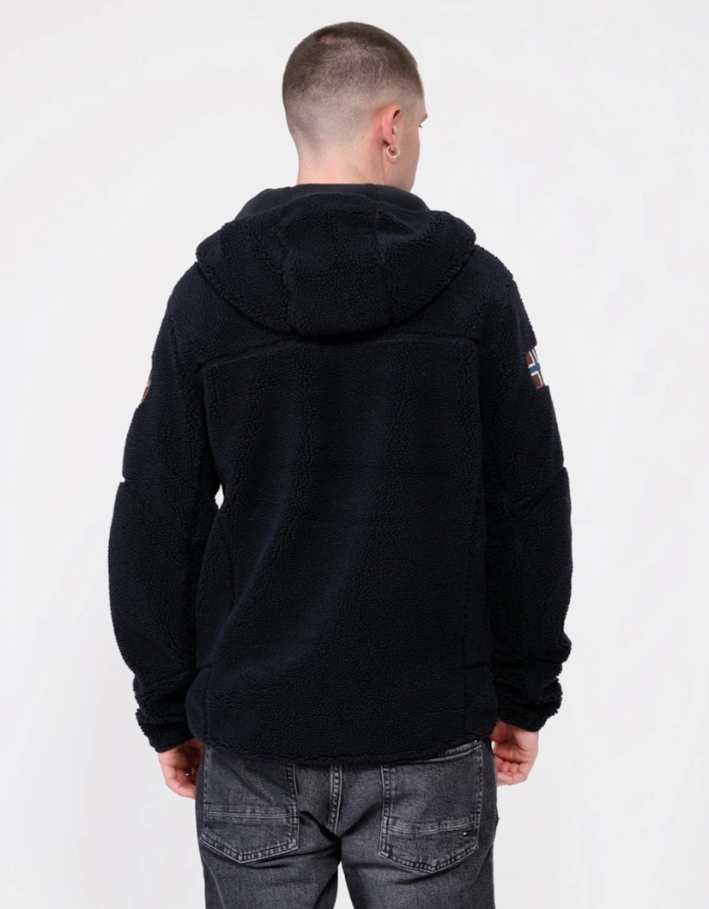 Yupik Mens Zip Through Hoodie - Black 041