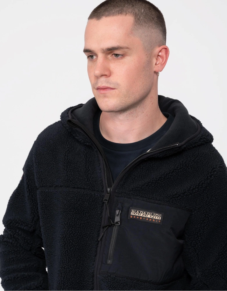 Yupik Mens Zip Through Hoodie - Black 041
