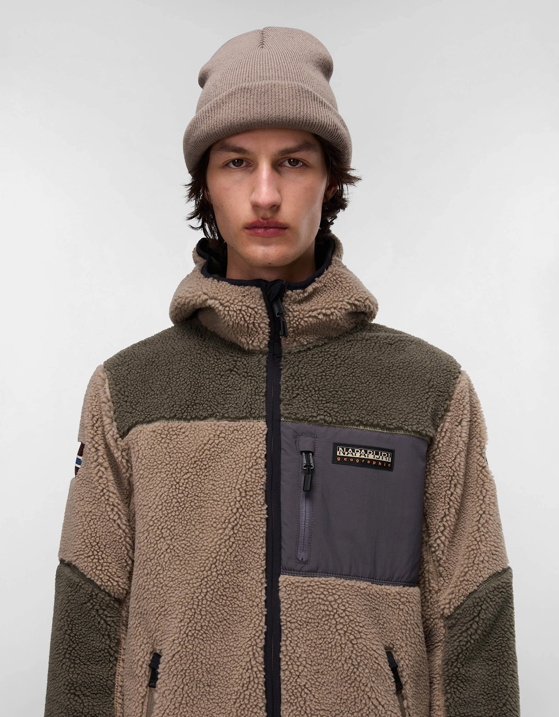 Yupik Mens Zip Through Hoodie - Colourblock MCD