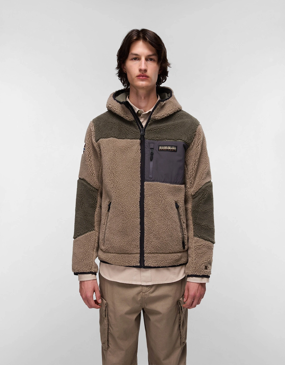 Yupik Mens Zip Through Hoodie - Colourblock MCD, 6 of 5