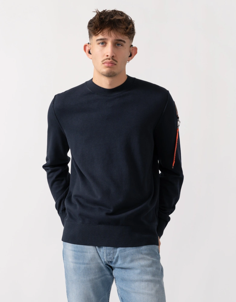 Basic Braw Mens Crew Neck Sweater - Blue Navy 316