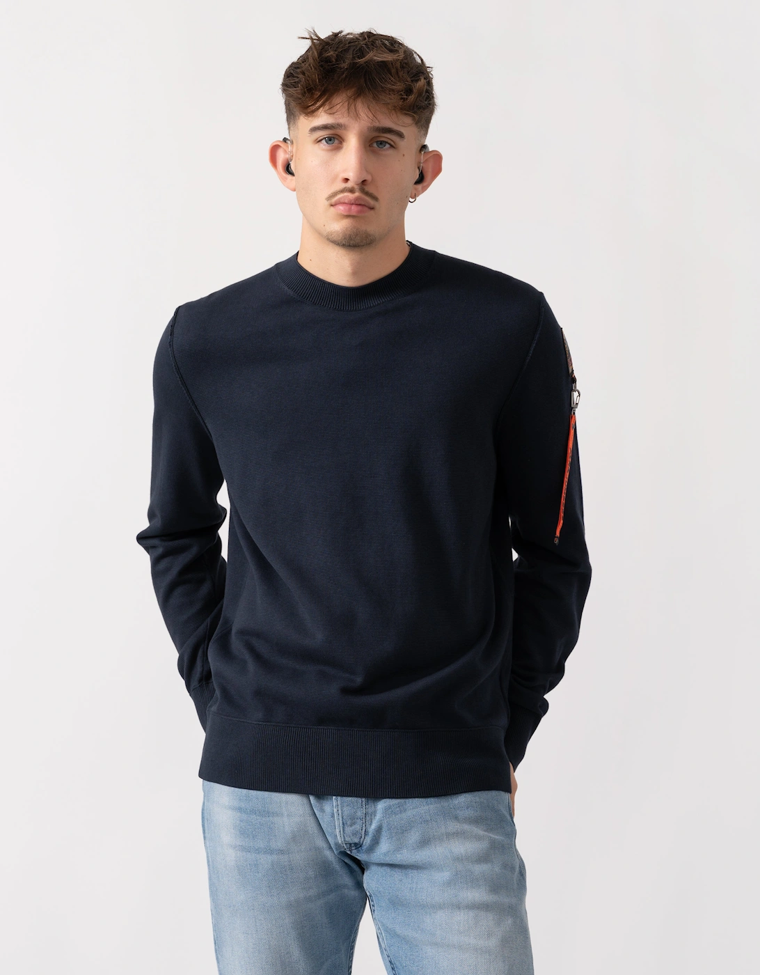 Basic Braw Mens Crew Neck Sweater - Blue Navy 316, 6 of 5