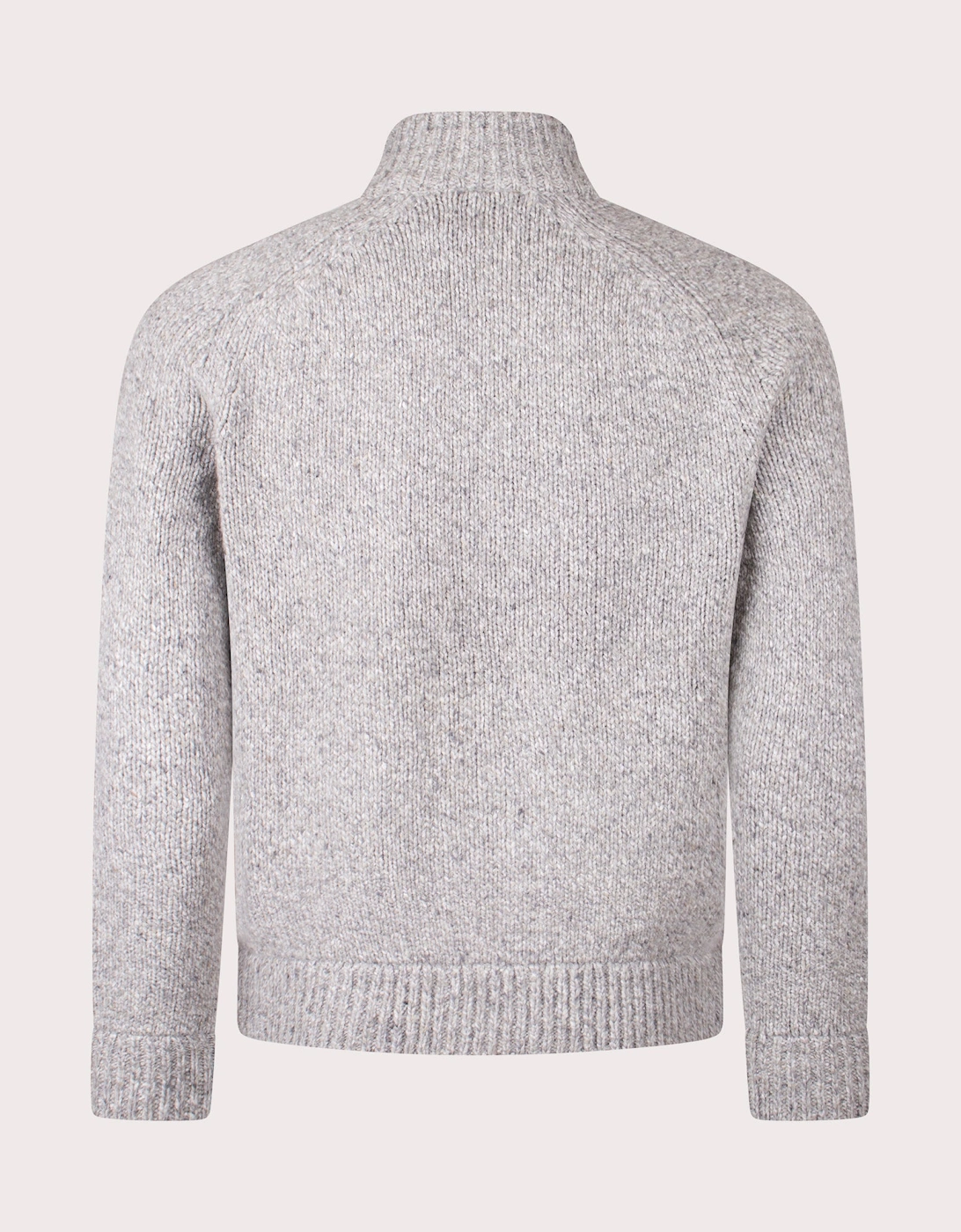 Wool-Blend Mockneck Cardigan