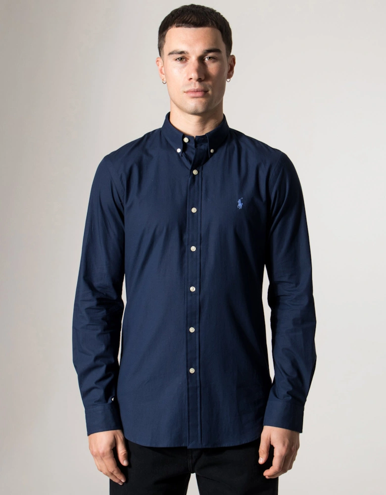 Custom Slim Fit Stretch Poplin Shirt