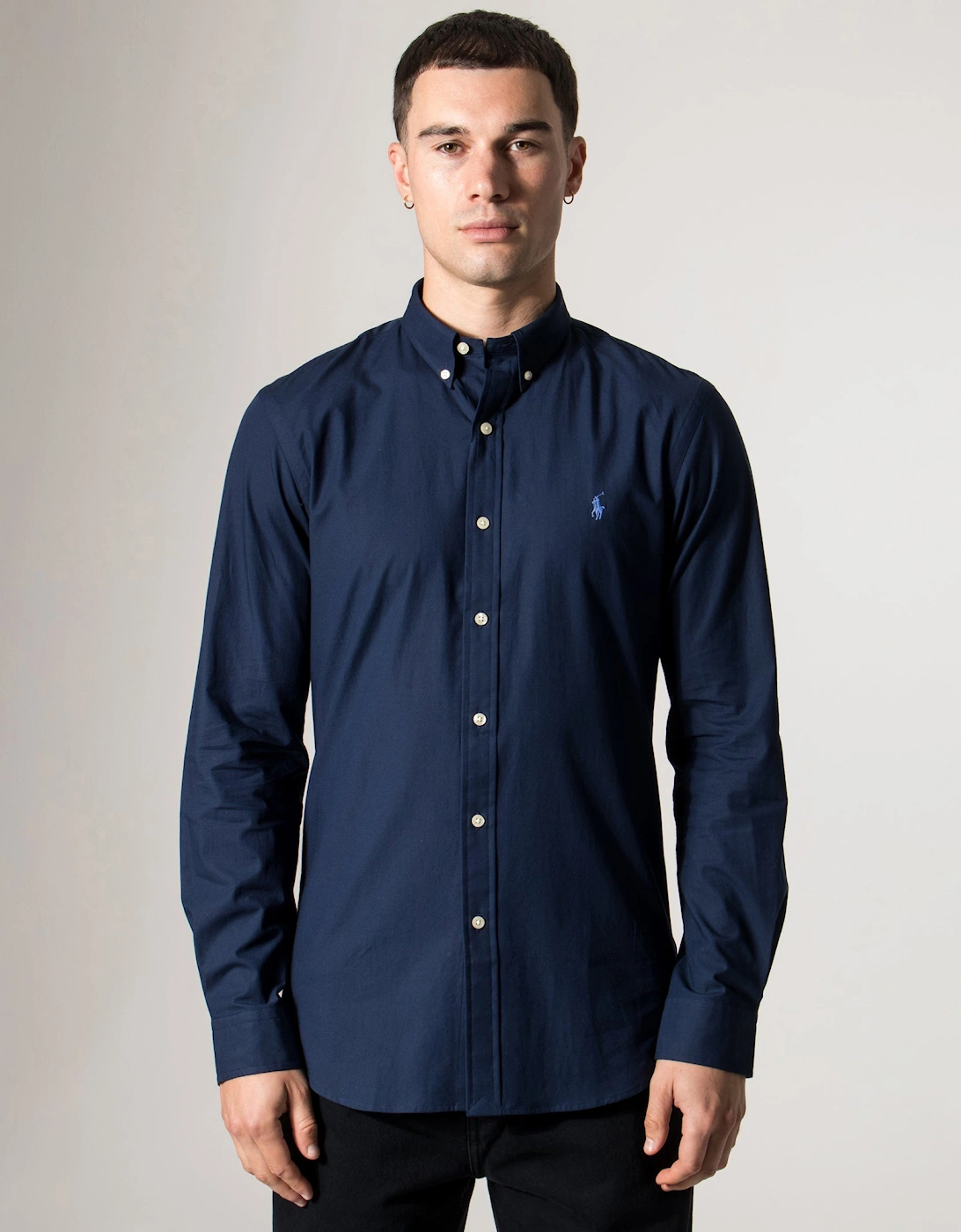 Custom Slim Fit Stretch Poplin Shirt