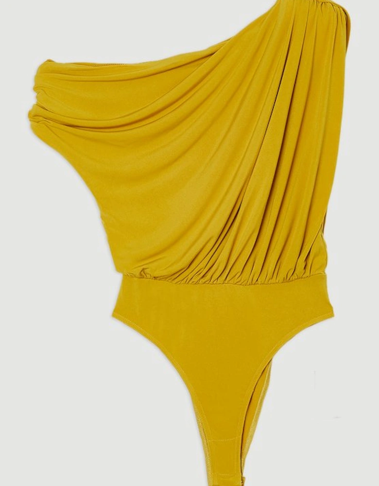 Jersey Crepe Asymmetric Bodysuit